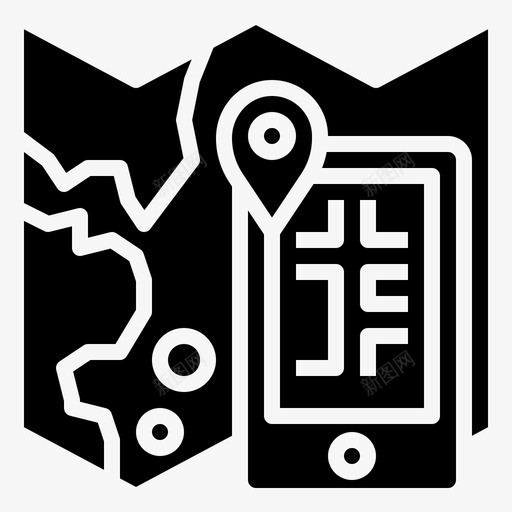 旅游gps目的地行程图标svg_新图网 https://ixintu.com gps导航固体 地图和位置 旅游gps 旅游和旅游 目的地 行程