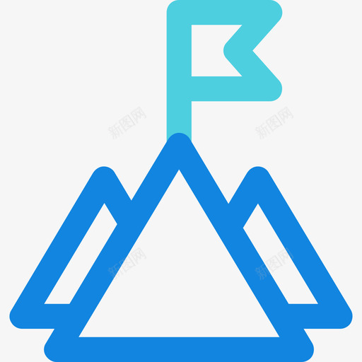 目标管理层13线蓝色图标svg_新图网 https://ixintu.com 目标 管理层13 线蓝色