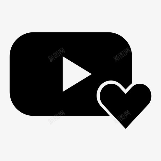 喜欢视频潮流流媒体视频图标svg_新图网 https://ixintu.com 互联网 喜欢视频 在线视频 媒体播放器 心脏 智能手机 流媒体视频 潮流 爆发 用户界面 视频播放器
