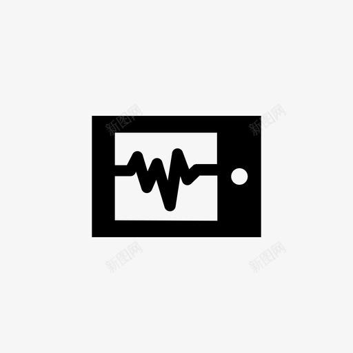 心电图机设备医疗设备图标svg_新图网 https://ixintu.com 医学字形 医疗设备 工具 心电图机 设备