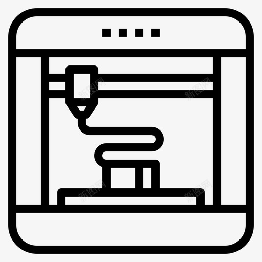 3d打印机功能小工具图标svg_新图网 https://ixintu.com 3d打印机 专用工具 功能 小工具 机器