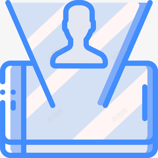 全息图未来科技2蓝色图标svg_新图网 https://ixintu.com 全息图 未来科技2 蓝色
