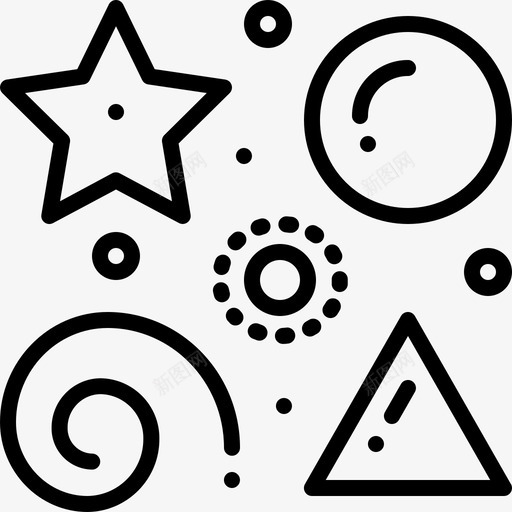 各种不同的形状图标svg_新图网 https://ixintu.com 不同的 不连续的 各种 形状 类型