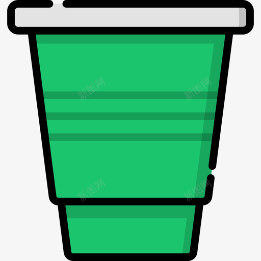 塑料杯夏季派对6线性颜色图标svg_新图网 https://ixintu.com 塑料杯 夏季派对6 线性颜色