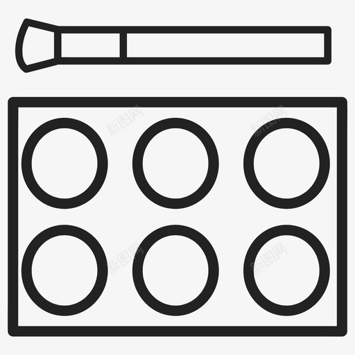水彩画艺术画笔图标svg_新图网 https://ixintu.com 水彩画 画笔 绘画 艺术 颜料