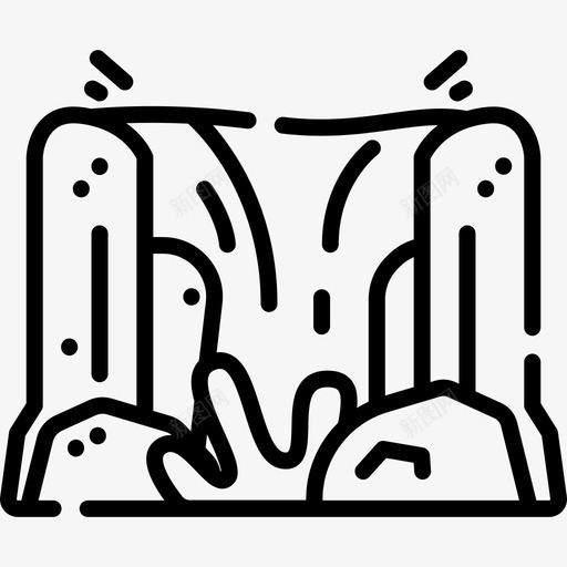 瀑布自然28线性图标svg_新图网 https://ixintu.com 瀑布 线性 自然28