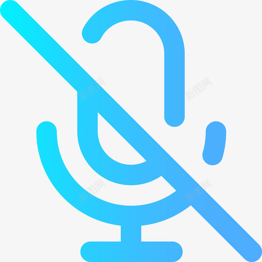 静音用户界面24渐变图标svg_新图网 https://ixintu.com 渐变 用户界面24 静音
