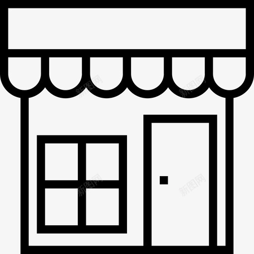 商店数字营销38线性图标svg_新图网 https://ixintu.com 商店 数字营销38 线性