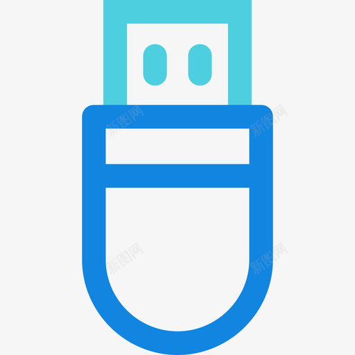 Pendrive教育83线性蓝色图标svg_新图网 https://ixintu.com Pendrive 教育83 线性蓝色
