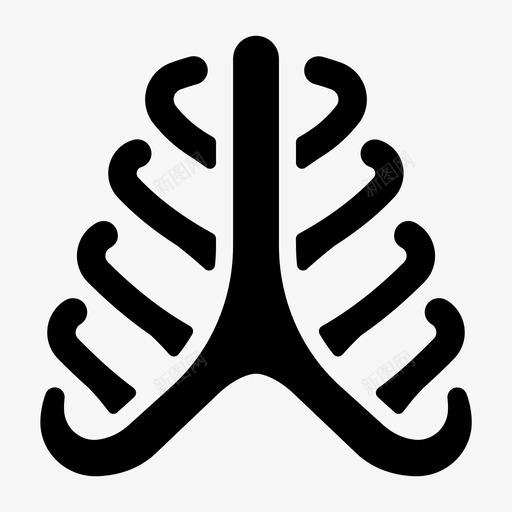 胸腔解剖学身体图标svg_新图网 https://ixintu.com 医学 胸腔 胸部 胸骨 解剖学 身体 骨骼