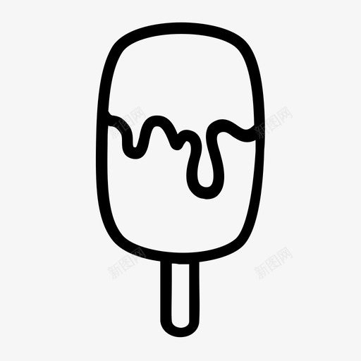 冰棒冰激凌甜的图标svg_新图网 https://ixintu.com 冰棒 冰激凌 甜的