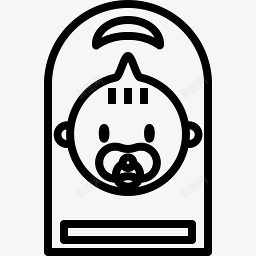 宝贝标签打扰隐私图标svg_新图网 https://ixintu.com 婴儿用品 宝贝标签 打扰 睡眠 隐私