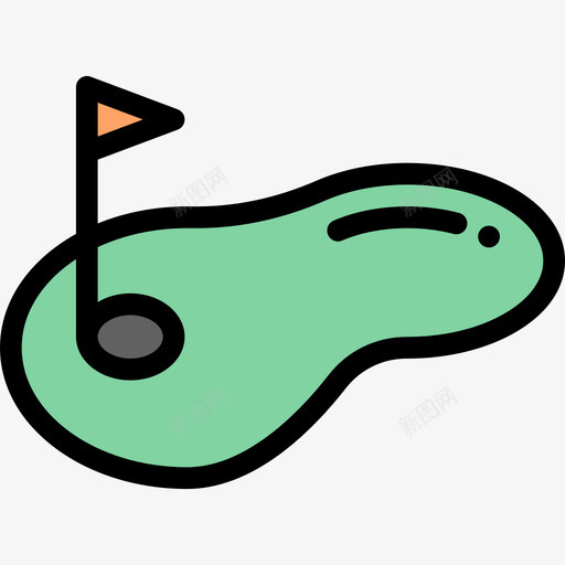 小鸟高尔夫9线性颜色图标svg_新图网 https://ixintu.com 小鸟 线性颜色 高尔夫9