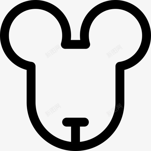 老鼠耳朵宠物图标svg_新图网 https://ixintu.com 动物 啮齿动物 宠物 老鼠 耳朵 鼻子