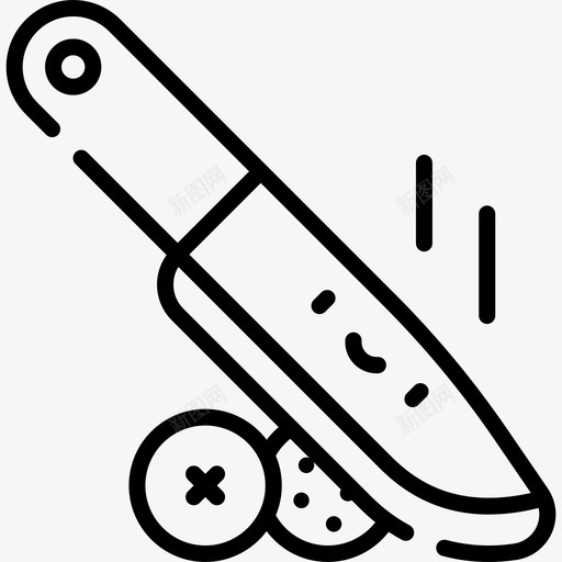 刀厨房用具5线状图标svg_新图网 https://ixintu.com 刀 厨房用具5 线状