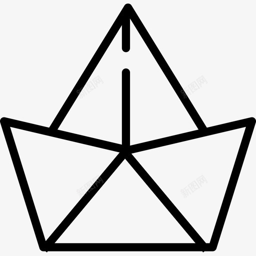纸船婴儿53直线型图标svg_新图网 https://ixintu.com 婴儿53 直线型 纸船