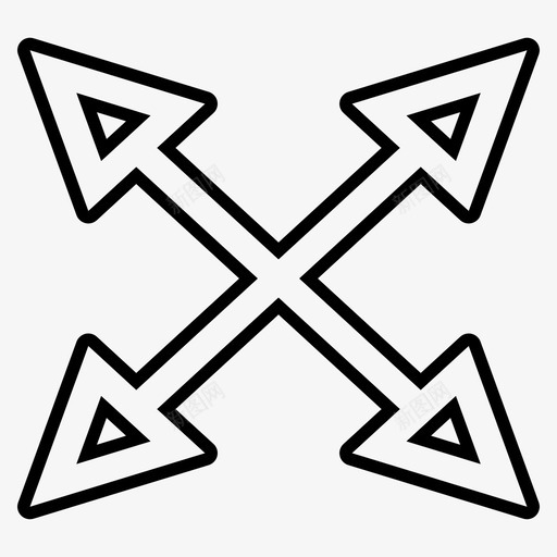 四向箭头方向四向图标svg_新图网 https://ixintu.com 四向 四向箭头 方向