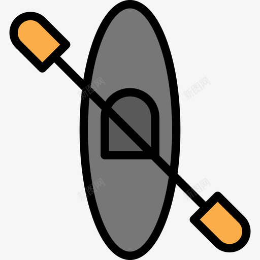 皮划艇户外活动9线性颜色图标svg_新图网 https://ixintu.com 户外活动9 皮划艇 线性颜色