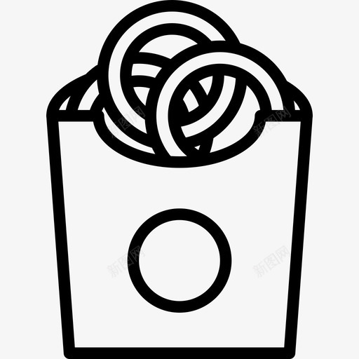 洋葱圈食品88线状图标svg_新图网 https://ixintu.com 洋葱圈 线状 食品88