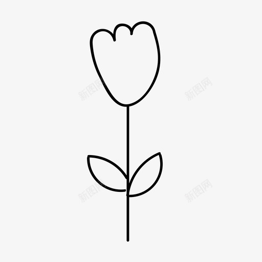 玫瑰植物学花商图标svg_新图网 https://ixintu.com 叶 植物学 玫瑰 自然 花 花商 郁金香