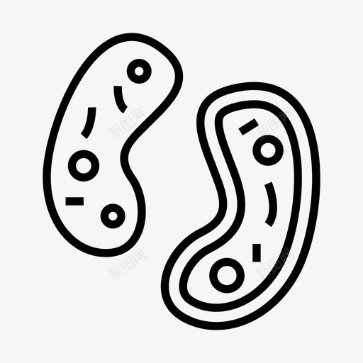 细菌细胞微生物图标svg_新图网 https://ixintu.com 医疗器械2 微生物 病毒 细胞 细菌