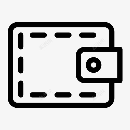 封闭的钱包钱袋子图标svg_新图网 https://ixintu.com 封闭的钱包 袋子 钱 钱包