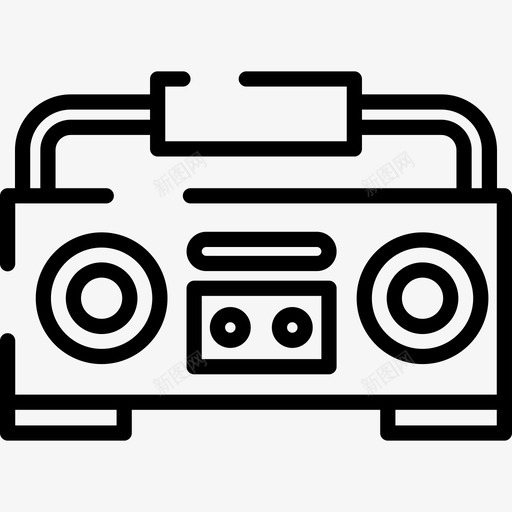 盒式收音机野餐8线性图标svg_新图网 https://ixintu.com 盒式收音机 线性 野餐8