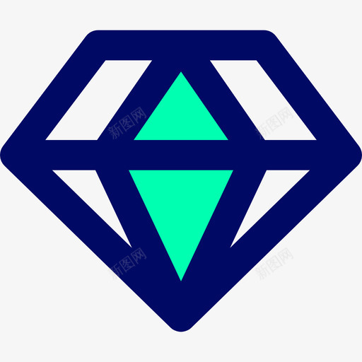 钻石电脑游戏2绿影图标svg_新图网 https://ixintu.com 电脑游戏2 绿影 钻石