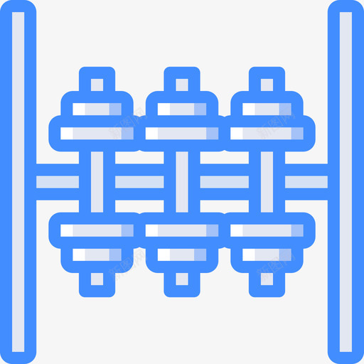 重量健身器材14蓝色图标svg_新图网 https://ixintu.com 健身器材14 蓝色 重量