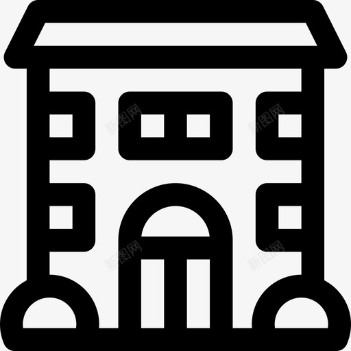 公寓建筑施工9线性图标svg_新图网 https://ixintu.com 公寓 建筑施工9 线性