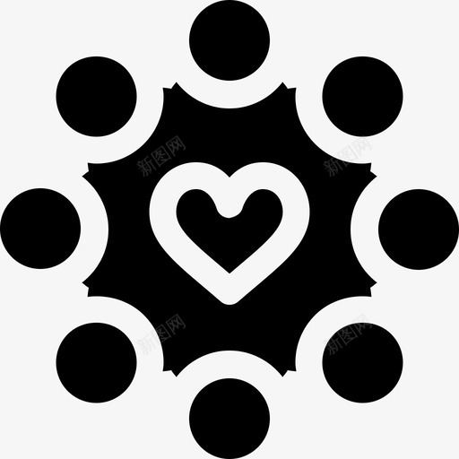 心人际关系2填充图标svg_新图网 https://ixintu.com 人际关系2 填充 心