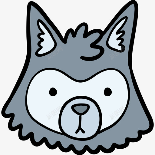 狼冬天9颜色图标svg_新图网 https://ixintu.com 冬天9 狼 颜色