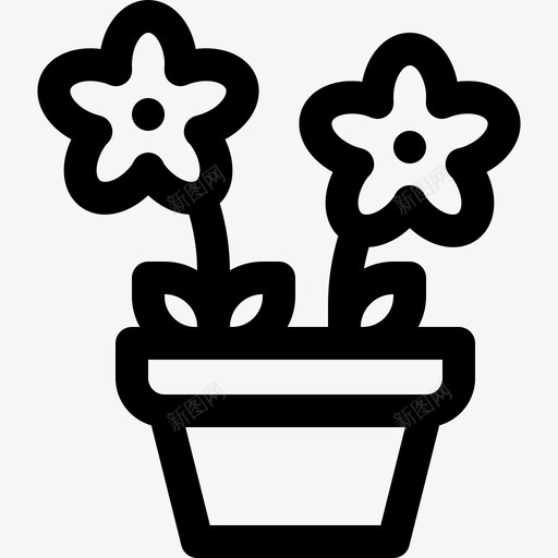 花室内植物5线形图标svg_新图网 https://ixintu.com 室内植物5 线形 花