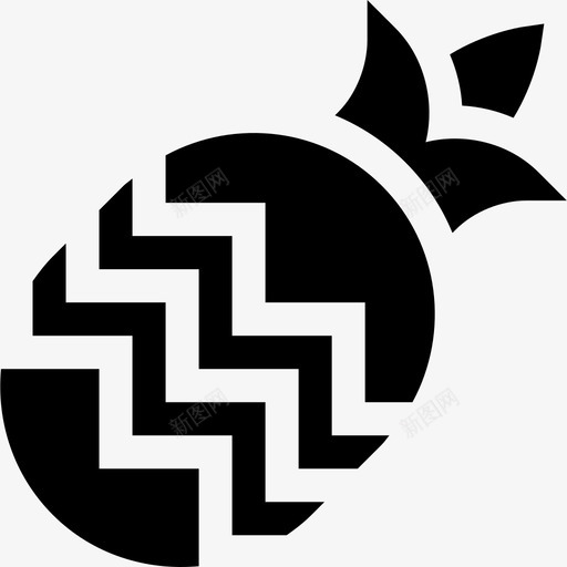菠萝热带2填充图标svg_新图网 https://ixintu.com 填充 热带2 菠萝