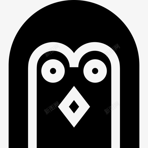 企鹅北极6号填充图标svg_新图网 https://ixintu.com 企鹅 北极6号 填充