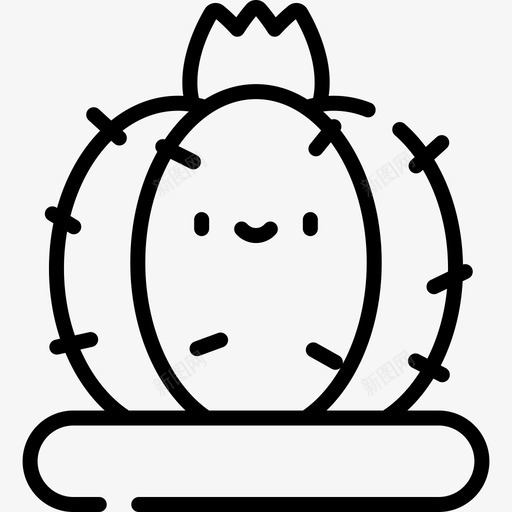 仙人掌自然和动物直系图标svg_新图网 https://ixintu.com 仙人掌 直系 自然和动物