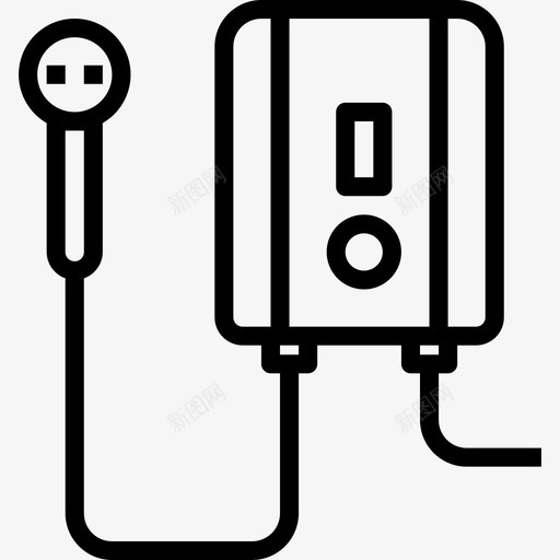 加热器浴室9线性图标svg_新图网 https://ixintu.com 加热器 浴室9 线性
