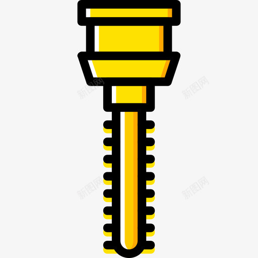 钻机工业8黄色图标svg_新图网 https://ixintu.com 工业8 钻机 黄色