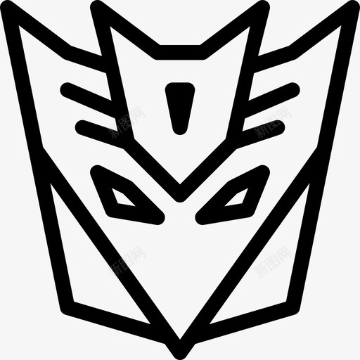 变压器极客2线性图标svg_新图网 https://ixintu.com 变压器 极客2 线性