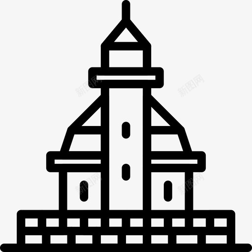 灯塔38号楼直线型图标svg_新图网 https://ixintu.com 38号楼 灯塔 直线型