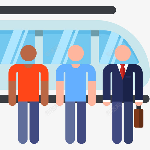 火车城市象形图2彩色图标svg_新图网 https://ixintu.com 城市象形图2 彩色 火车
