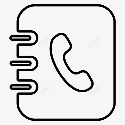 联系人列表电话簿图标svg_新图网 https://ixintu.com 电话簿 联系人列表