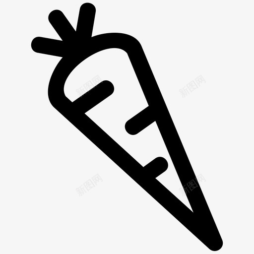 胡萝卜食物菜园图标svg_新图网 https://ixintu.com 健康 胡萝卜 菜园 蔬菜 食物
