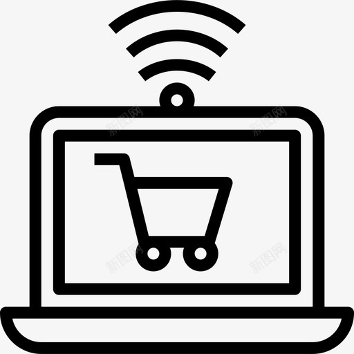 在线商店数字经济2线性图标svg_新图网 https://ixintu.com 在线商店 数字经济2 线性