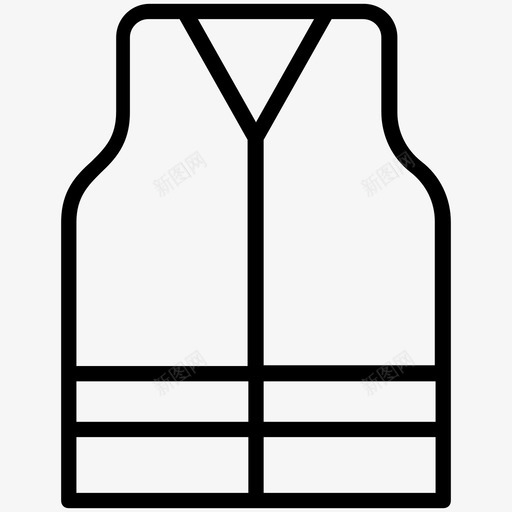 防护服施工背心施工人员制服图标svg_新图网 https://ixintu.com 安全背心 工作服背心 施工人员制服 施工背心 汽车服务线图标 防护服