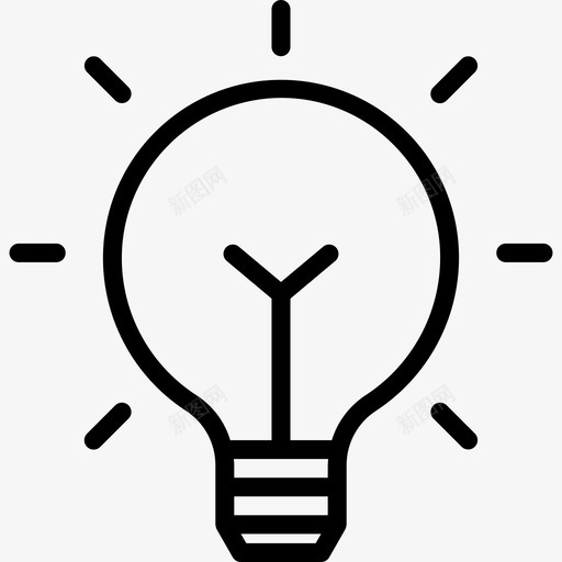 灯泡教育112线性图标svg_新图网 https://ixintu.com 教育112 灯泡 线性