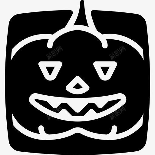 南瓜万圣节56填充图标svg_新图网 https://ixintu.com 万圣节56 南瓜 填充