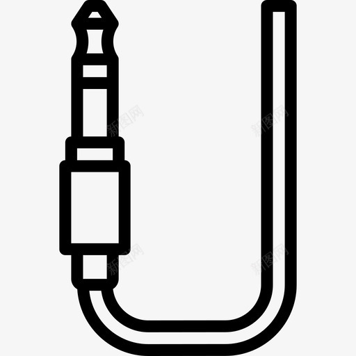 插孔连接器连接器电缆2线性图标svg_新图网 https://ixintu.com 插孔连接器 线性 连接器电缆2