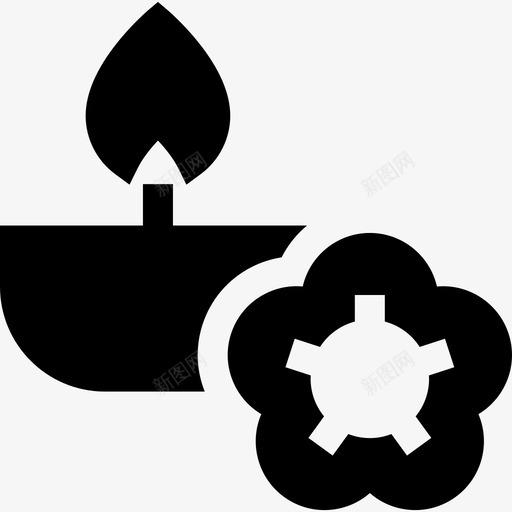 蜡烛健康spa2充满图标svg_新图网 https://ixintu.com 健康spa2 充满 蜡烛