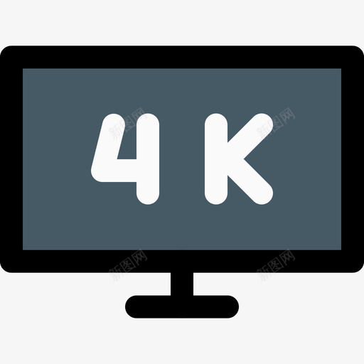 4k视频19线性颜色图标svg_新图网 https://ixintu.com 4k 线性颜色 视频19